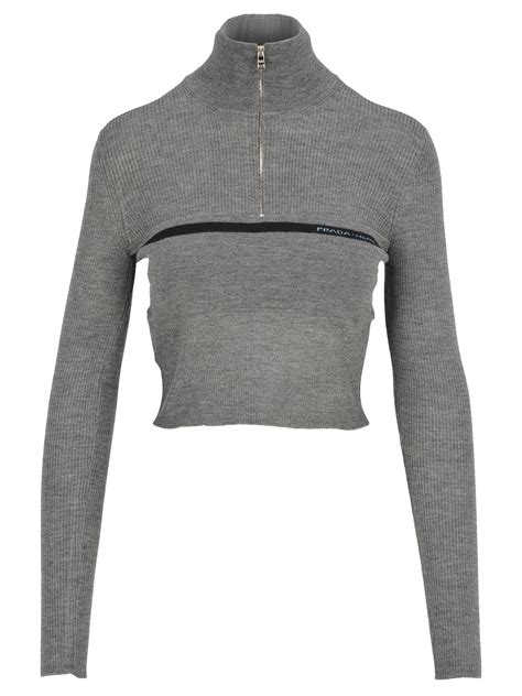 prada zip maglia|Top a maglia da donna di Prada .